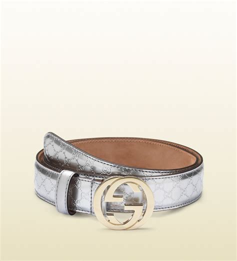 silver Gucci belt women